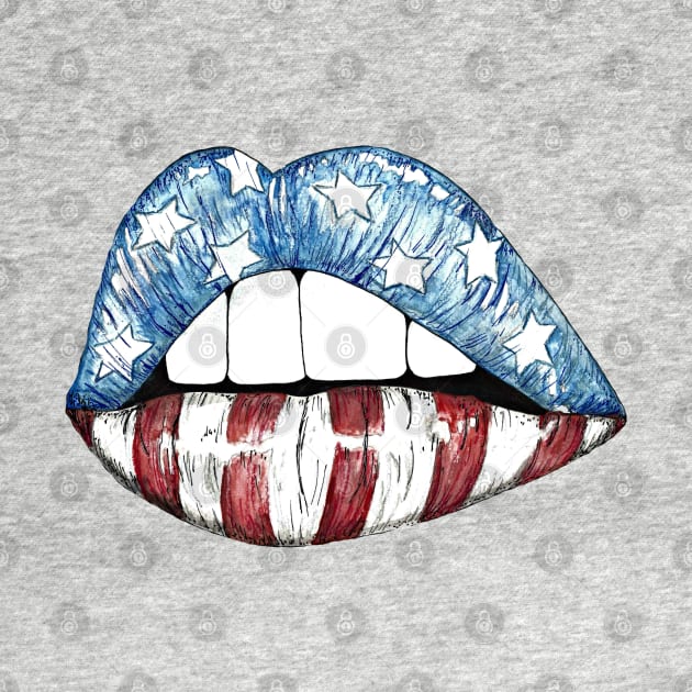 American Flag Lips by Kyko619